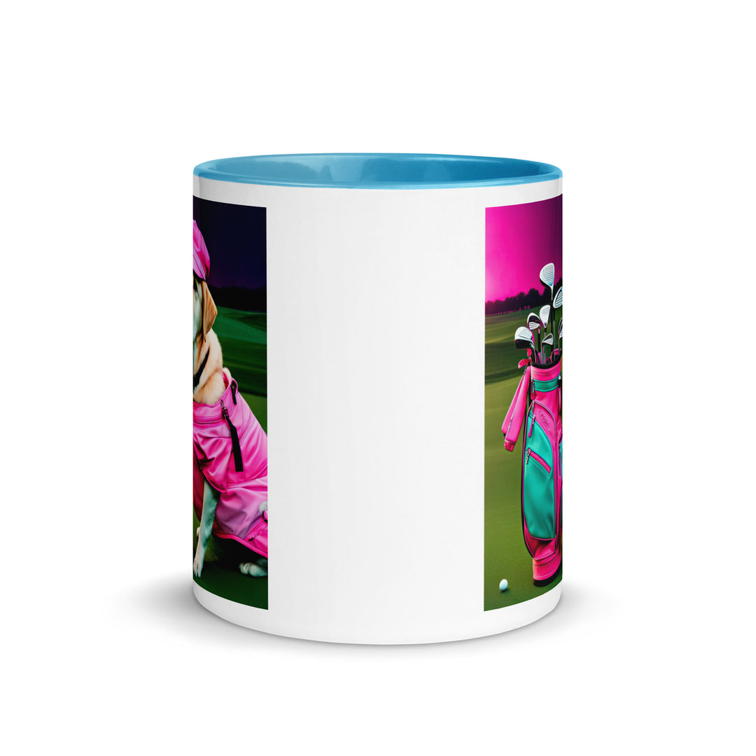 Mug with Color Inside-Labrador Retriever Golfer V16