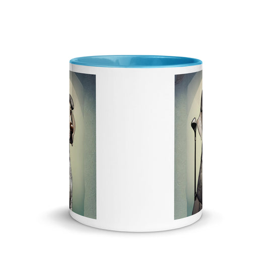 Mug with Color Inside-Labrador Retriever Golfer V17