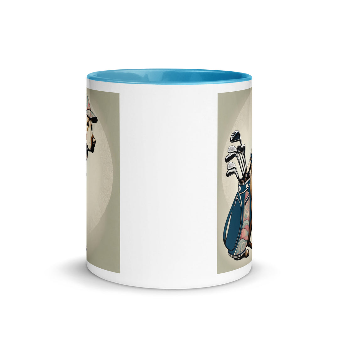 Mug with Color Inside-Labrador Retriever Golfer V19