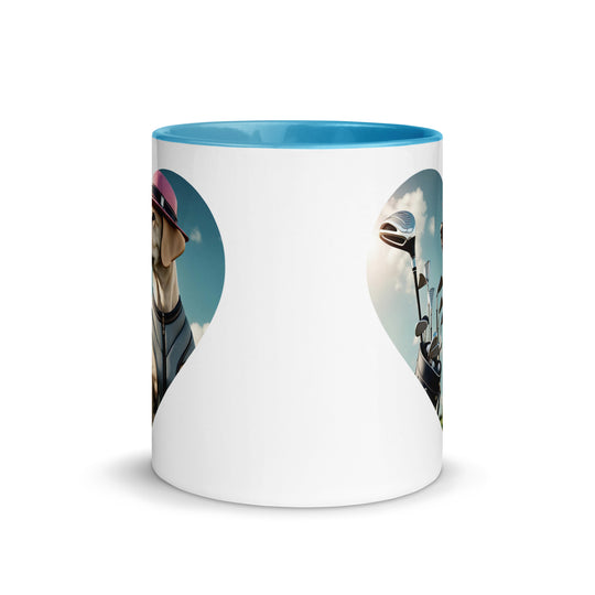 Mug with Color Inside-Labrador Retriever Golfer V23