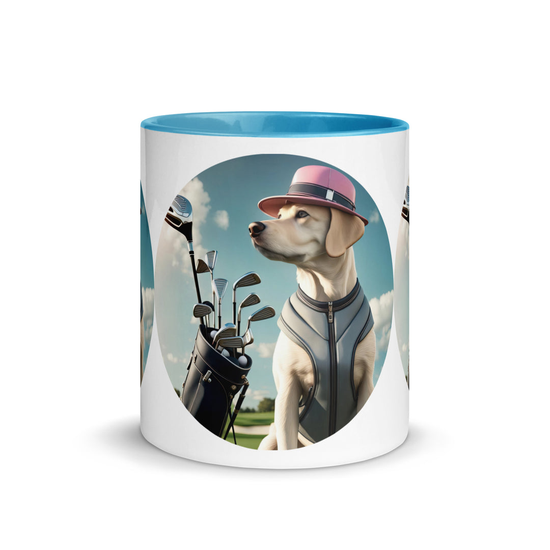 Mug with Color Inside-Labrador Retriever Golfer V24