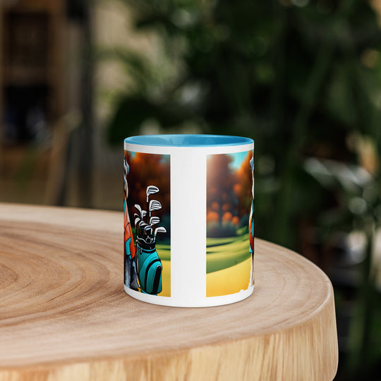 Miniature Schnauzer Golfer- Mug with Color Inside v2