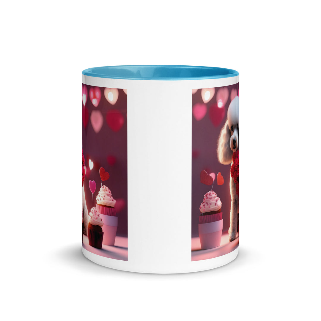 Poodle Romantic- Mug with Color Inside v3