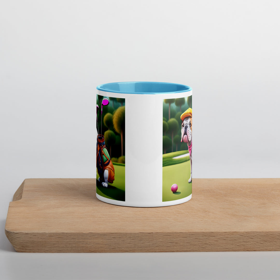 Catahoula Bulldog Golfer- Mug with Color Inside v5