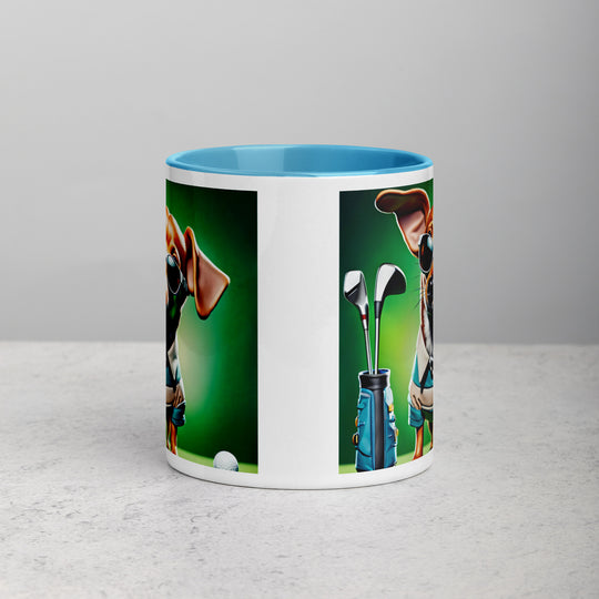 Chiweenie Golfer- Mug with Color Inside v6