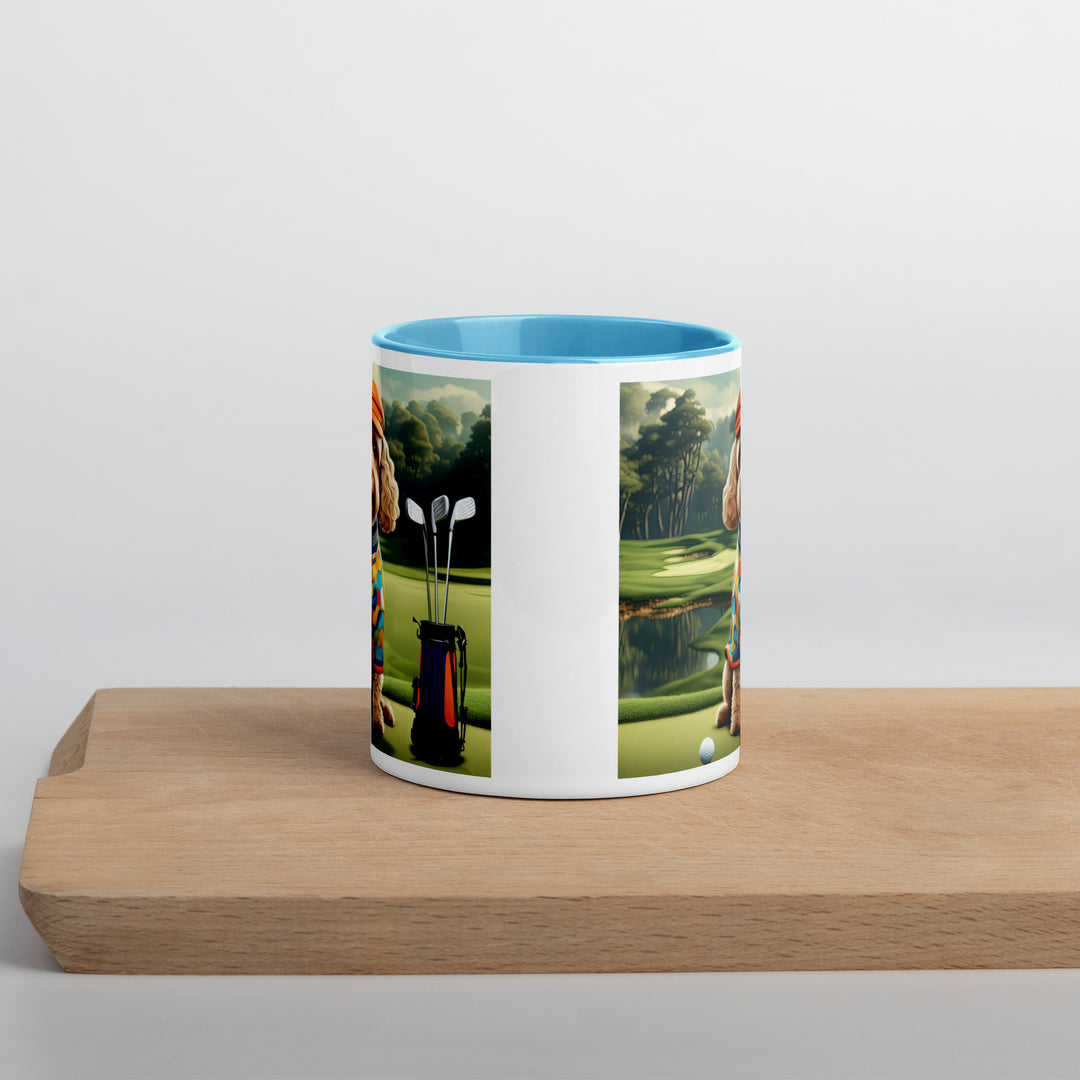 Cockapoo Golfer- Mug with Color Inside v2