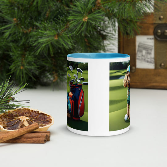 Cockapoo Golfer- Mug with Color Inside v5