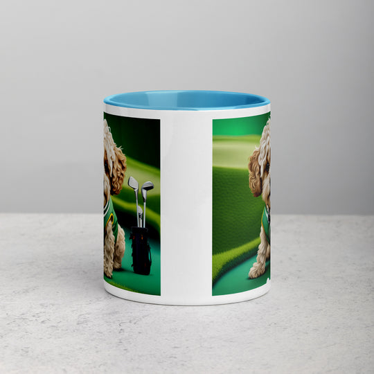 Maltipoo Golfer- Mug with Color Inside v7