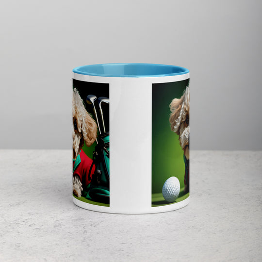 Maltipoo Golfer- Mug with Color Inside v9