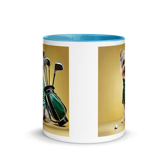 Morkie Golfer- Mug with Color Inside