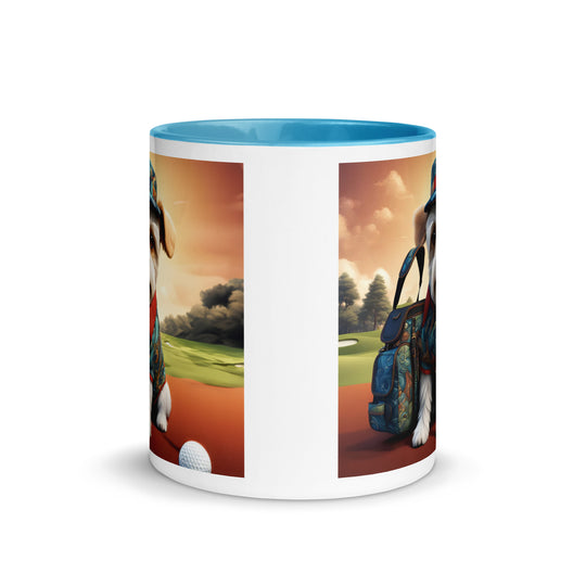 Pekapoo Golfer- Mug with Color Inside v5