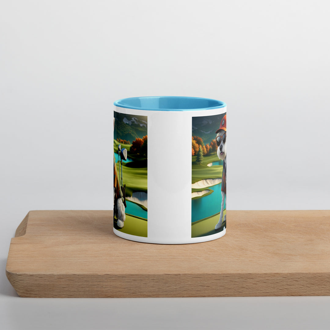 Pekapoo Golfer- Mug with Color Inside v13