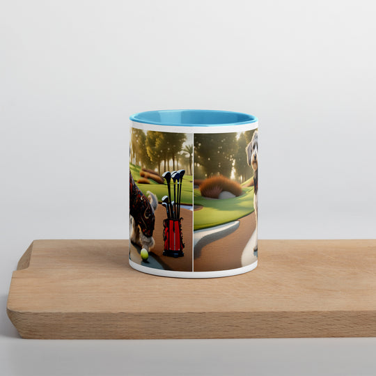 Schnoodle Golfer- Mug with Color Inside v14