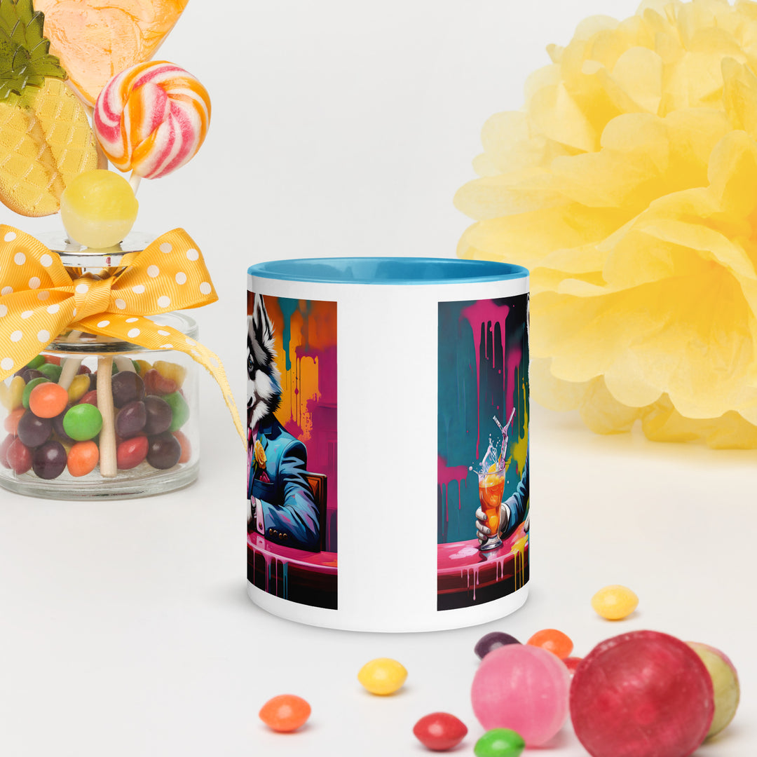 Pomsky General- Mug with Color Inside v7