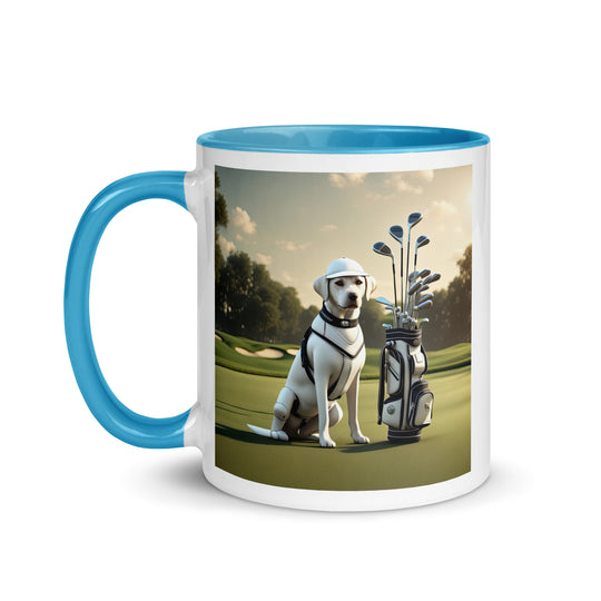 Mug with Color Inside-Labrador Retriever Golfer V5