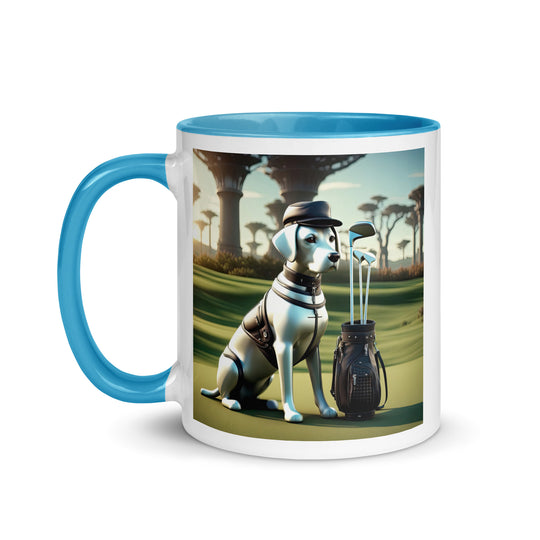 Mug with Color Inside-Labrador Retriever Golfer V11