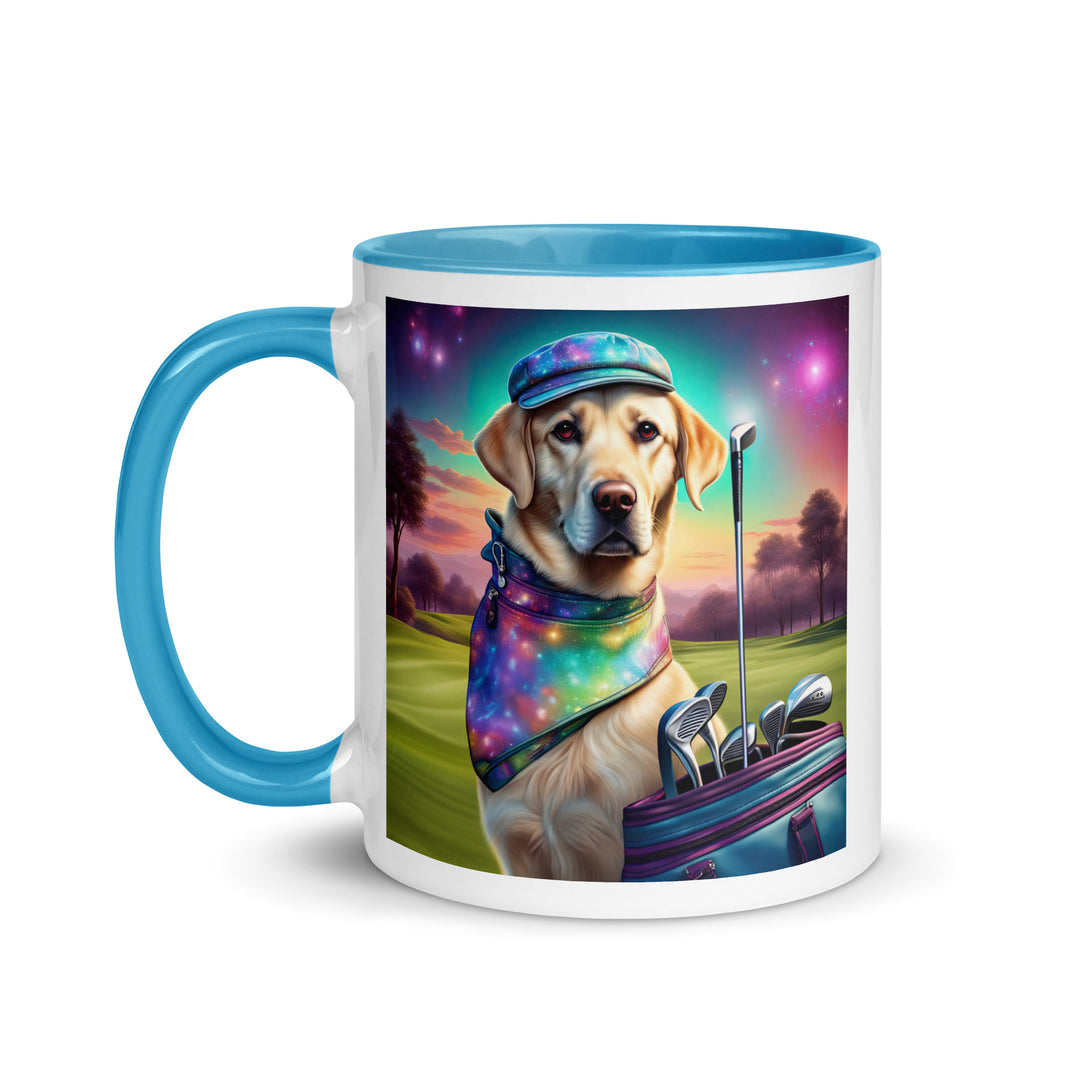 Mug with Color Inside-Labrador Retriever Golfer V13