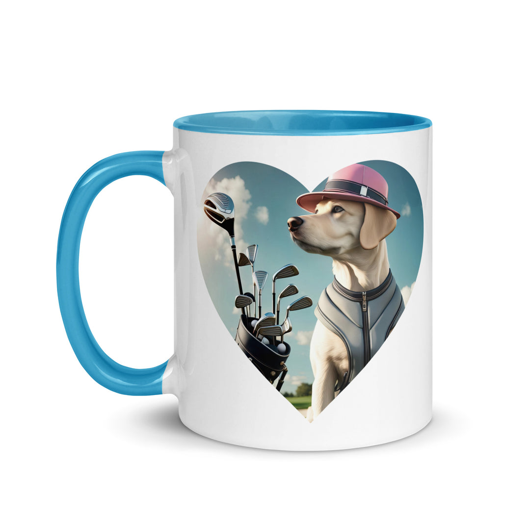 Mug with Color Inside-Labrador Retriever Golfer V23