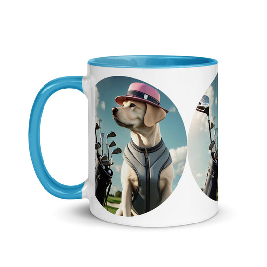 Mug with Color Inside-Labrador Retriever Golfer V24