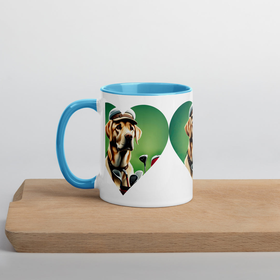 Mug with Color Inside-Labrador Retriever Golfer V26