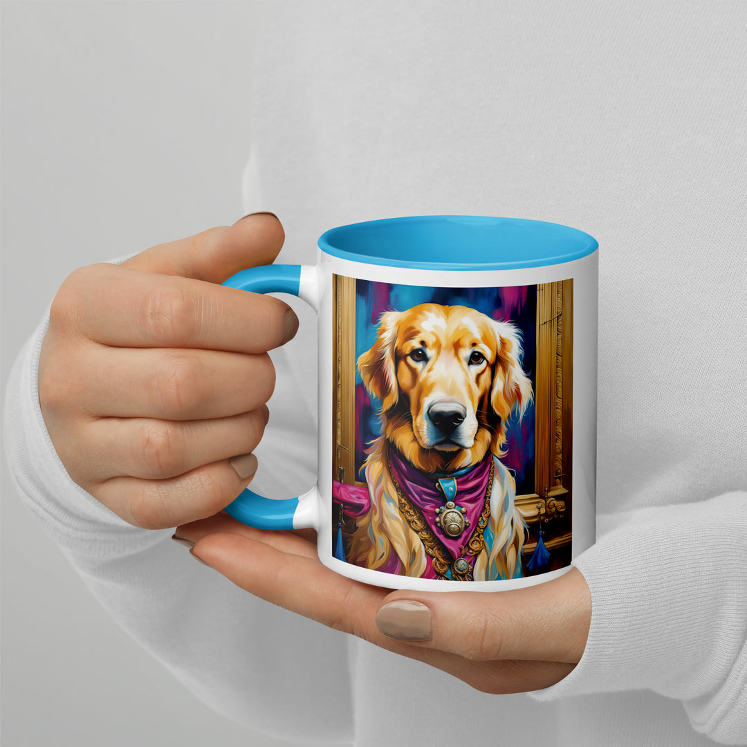 Golden Retriever- Mug with Color Inside V4