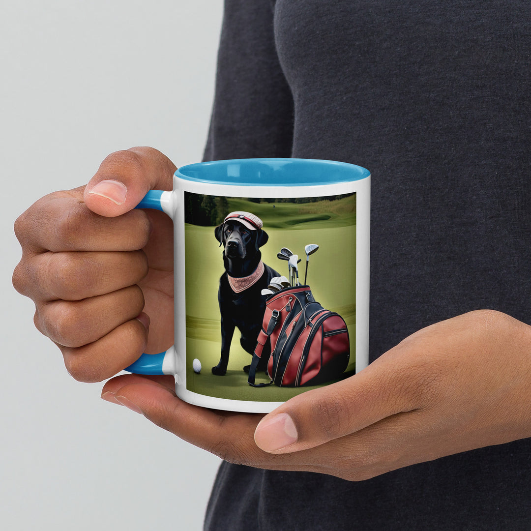 Golden Retriever Golfer- Mug with Color Inside