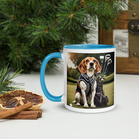 Beagle Golfer- Mug with Color Inside