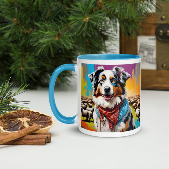 Australian Shepherd- Mug with Color Inside v3