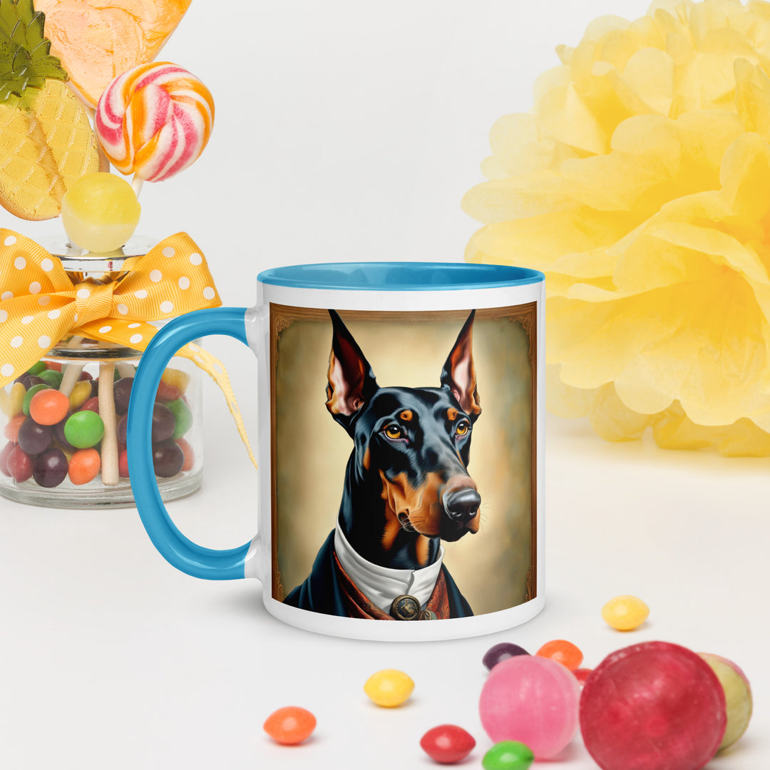 Doberman Pinscher- Mug with Color Inside v4