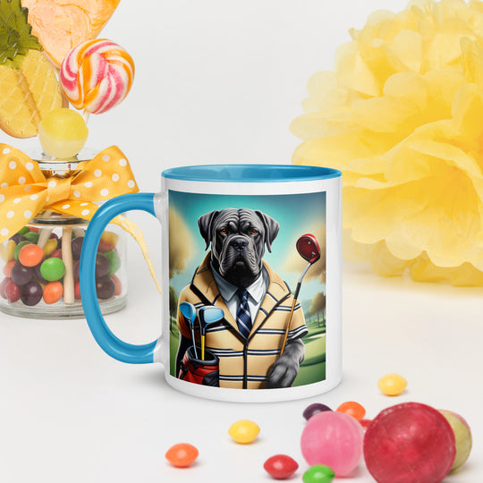 Cane Corso Golfer- Mug with Color Inside v3