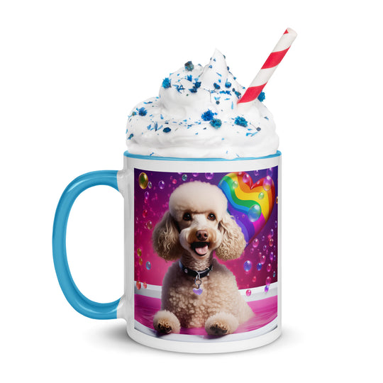 Poodle Romantic- Mug with Color Inside v2