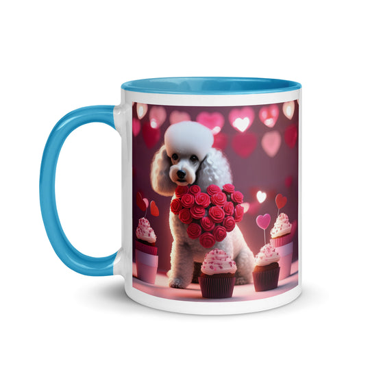 Poodle Romantic- Mug with Color Inside v3