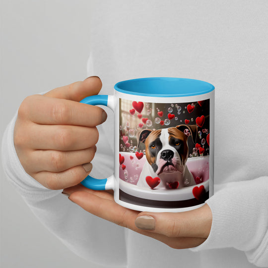 American Bulldog Romantic- Mug with Color Inside