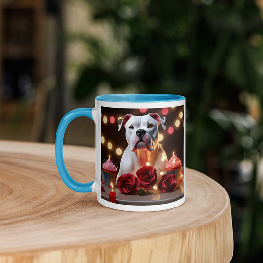 American Bulldog Romantic- Mug with Color Inside v2