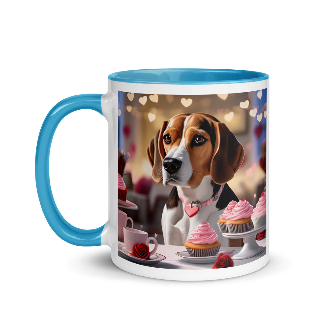 Beagle Romantic- Mug with Color Inside v2