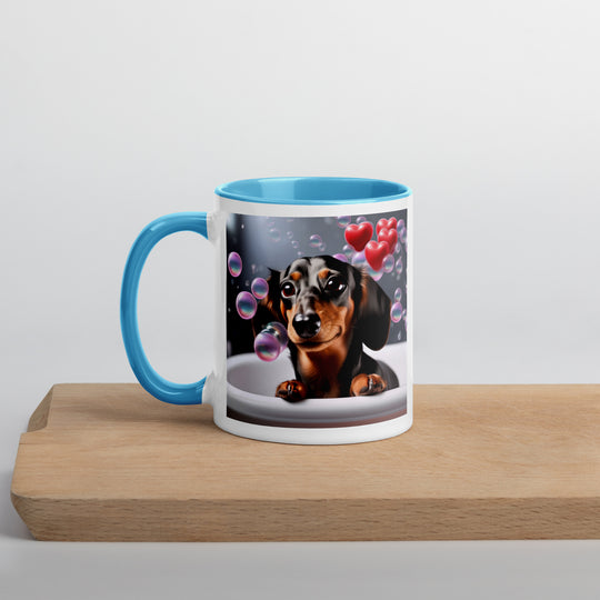 Dachshund Romantic- Mug with Color Inside