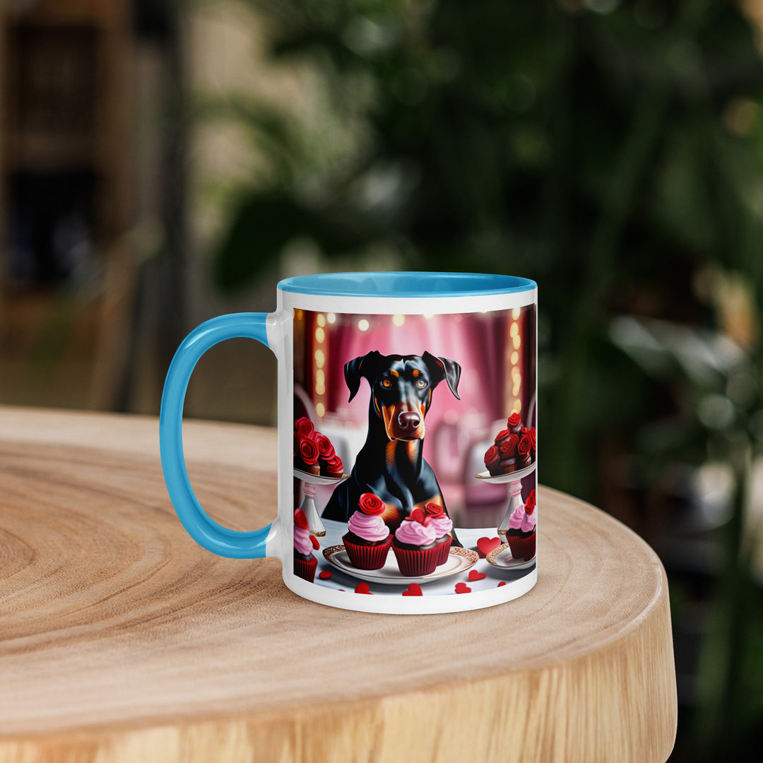 Doberman Pinscher Romantic- Mug with Color Inside