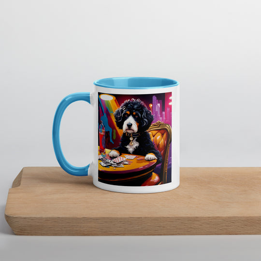 Bernedoodle General- Mug with Color Inside v14