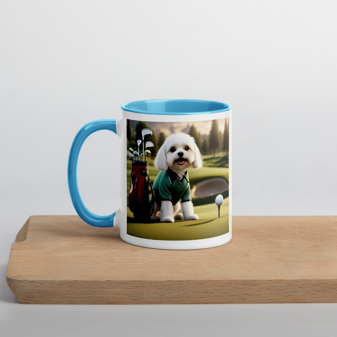 Cavachon Golfer- Mug with Color Inside v3