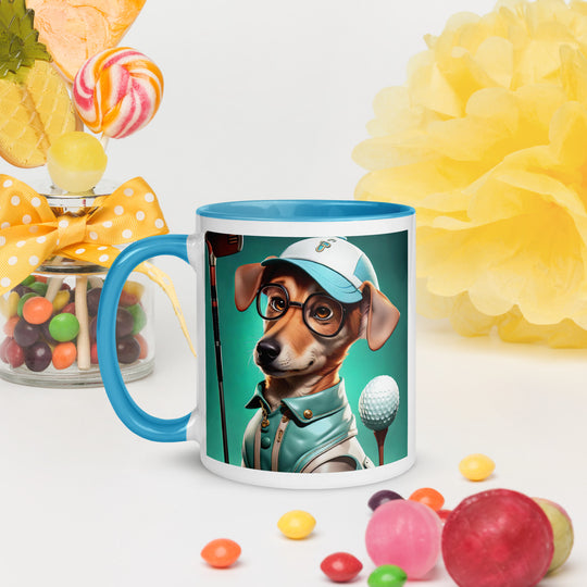 Chiweenie Golfer- Mug with Color Inside v5