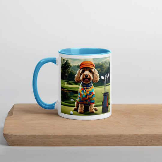 Cockapoo Golfer- Mug with Color Inside v2