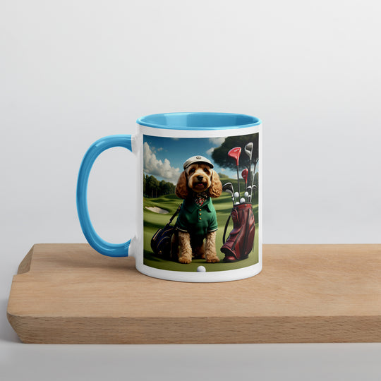 Cockapoo Golfer- Mug with Color Inside