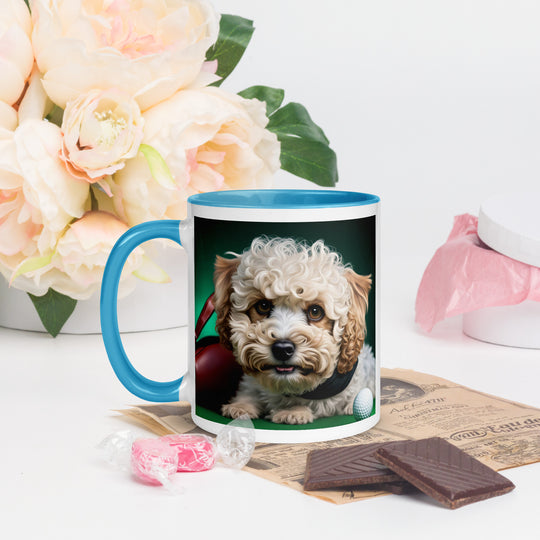 Maltipoo Golfer- Mug with Color Inside v3