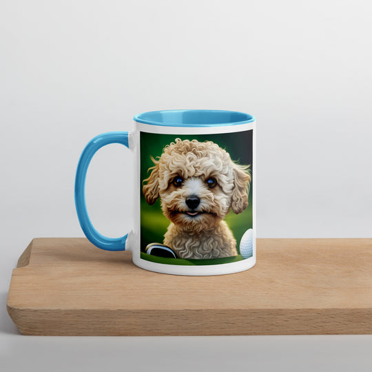 Maltipoo Golfer- Mug with Color Inside v6