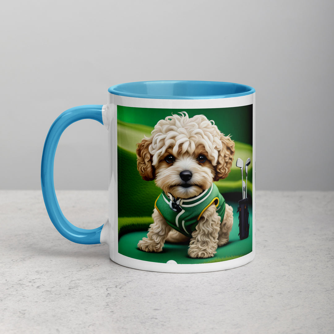 Maltipoo Golfer- Mug with Color Inside v7