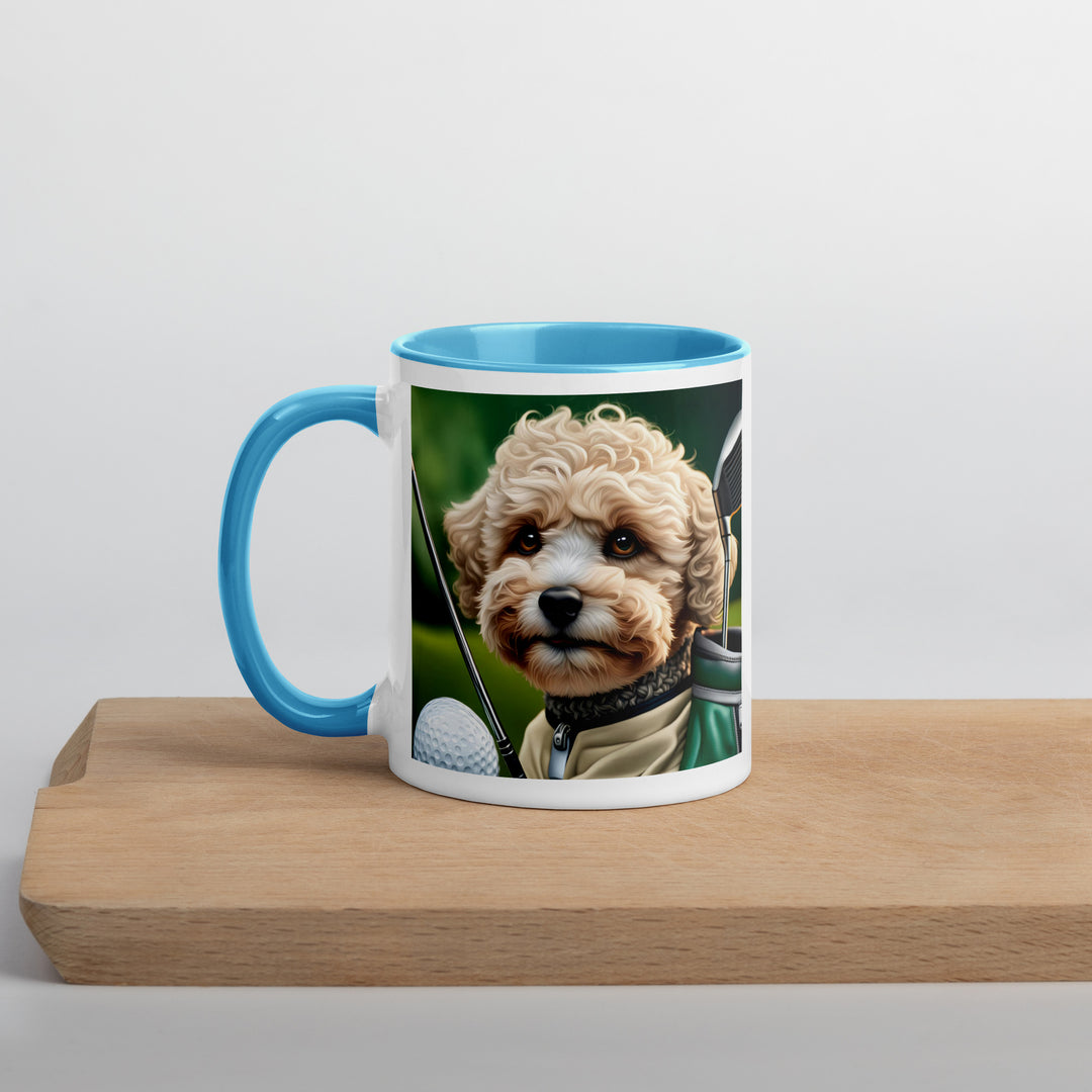 Maltipoo Golfer- Mug with Color Inside v8