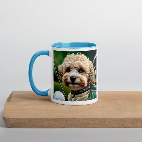 Maltipoo Golfer- Mug with Color Inside v8