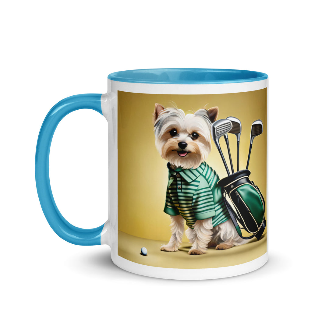 Morkie Golfer- Mug with Color Inside