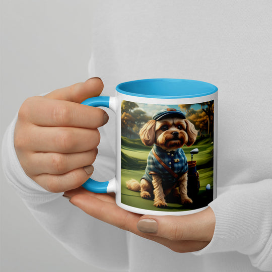 Pekapoo Golfer- Mug with Color Inside