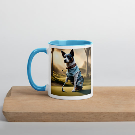 Texas Heeler Golfer- Mug with Color Inside v2